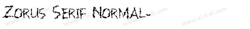 Zorus Serif Normal字体转换